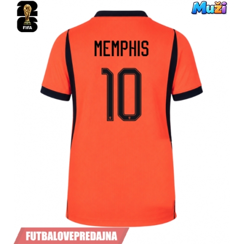 Lacne Muži Futbalové dres Holandsko Memphis Depay #10 MS 2026 Krátky Rukáv - Domáci